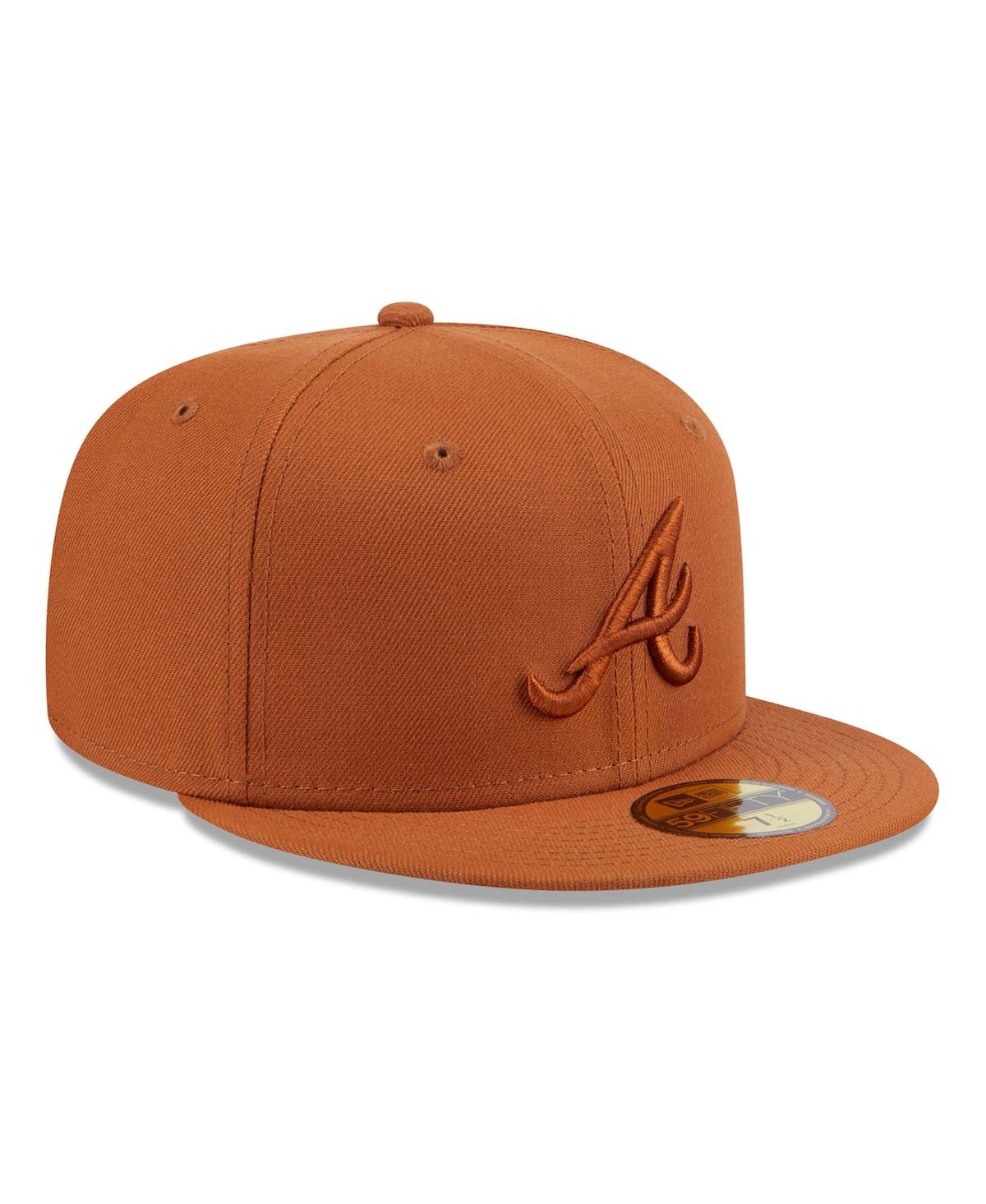 New Era Men'sAtlanta Braves Spring Color 59FIFTY Fitted Hat - Brown