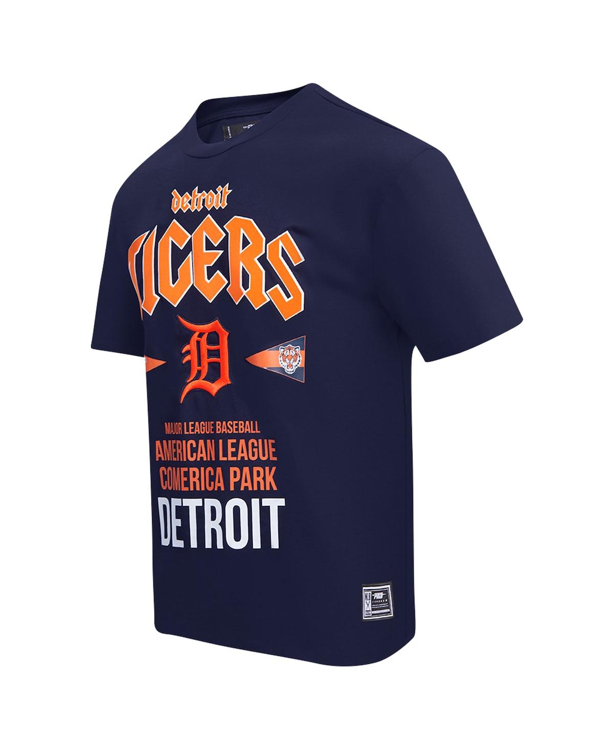 Pro Standard Men'sDetroit Tigers Oversized City Tour T-Shirt - Navy