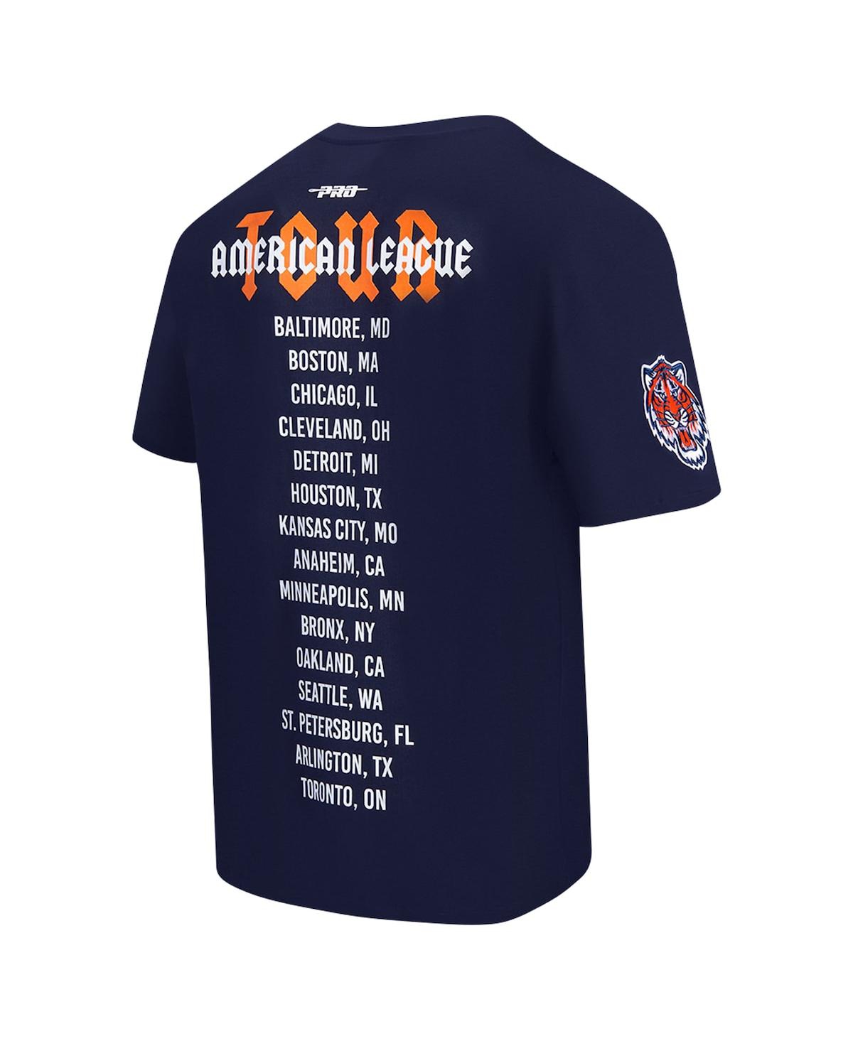 Pro Standard Men'sDetroit Tigers Oversized City Tour T-Shirt - Navy