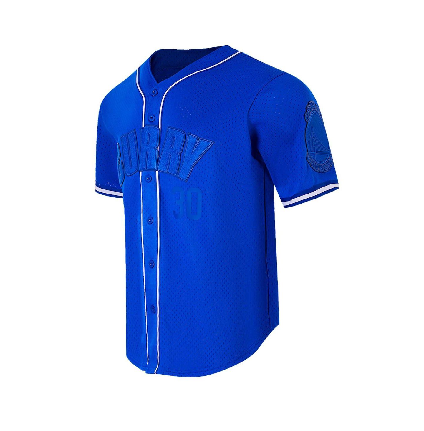 Мужской топ Pro Standard Stephen Curry Royal Golden State Warriors Triple Tonal Mesh Button-Up — фото 2