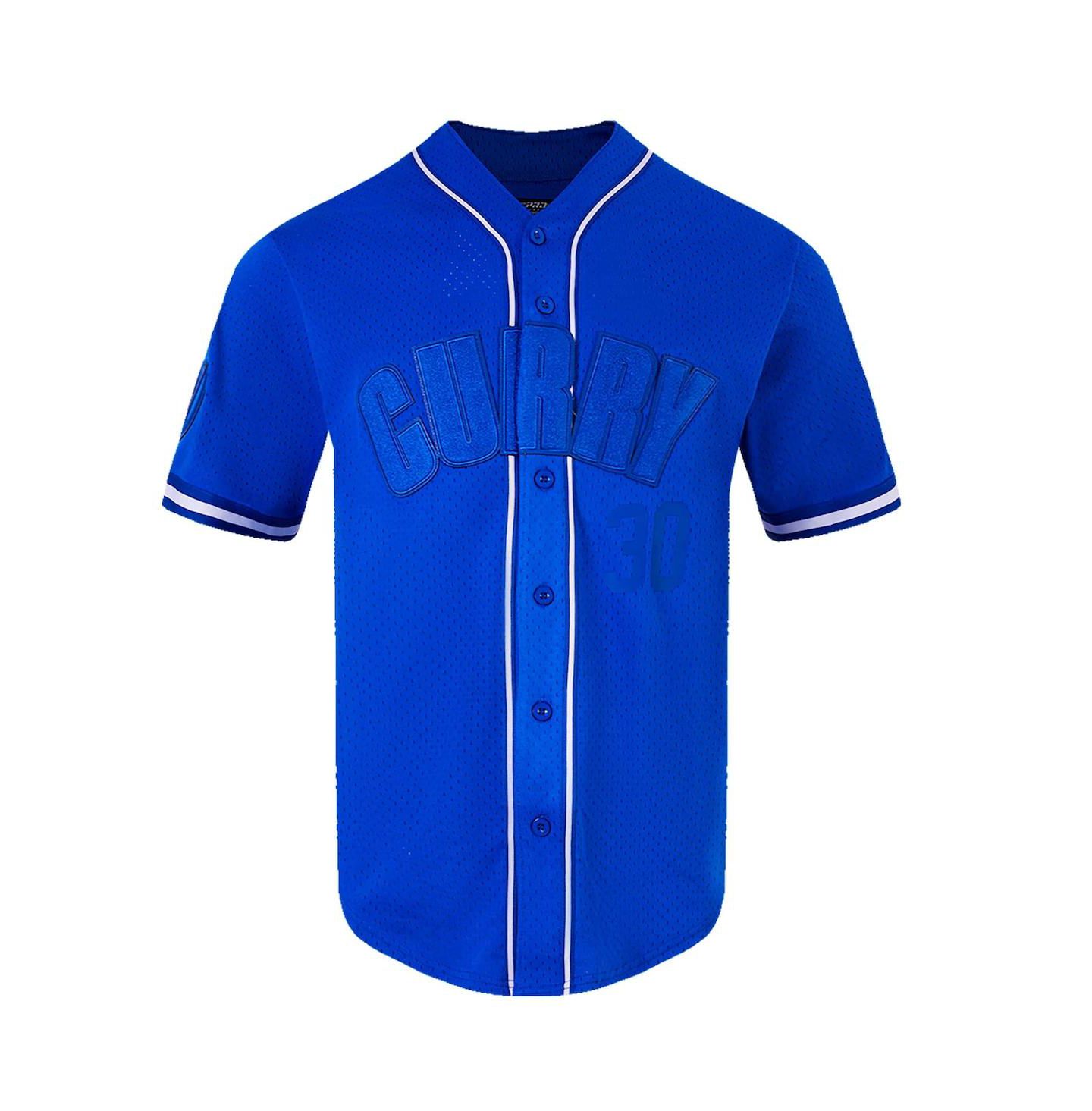 Мужской топ Pro Standard Stephen Curry Royal Golden State Warriors Triple Tonal Mesh Button-Up — фото 4