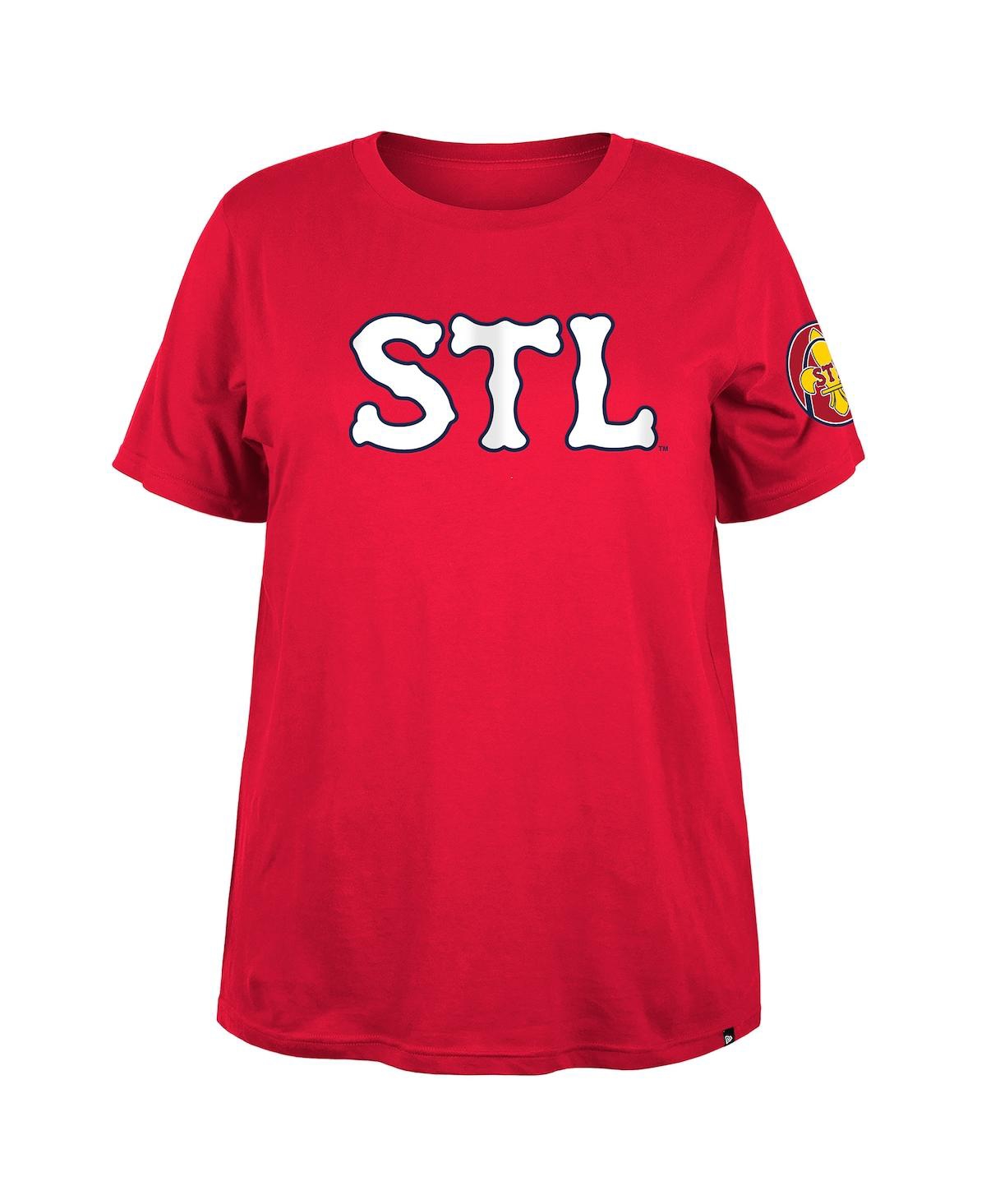 NEW ERA WOMEN'S RED ST. LOUIS CARDINALS 2024 CITY CONNECT PLUS SIZE T-SHIRT 