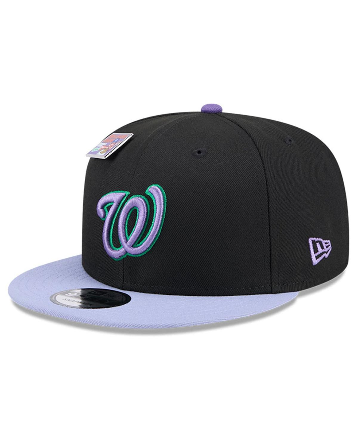 New Era Men'sPurple Washington Nationals Grape Big League Chew Flavor Pack 9FIFTY Snapback Hat - Black, Purple