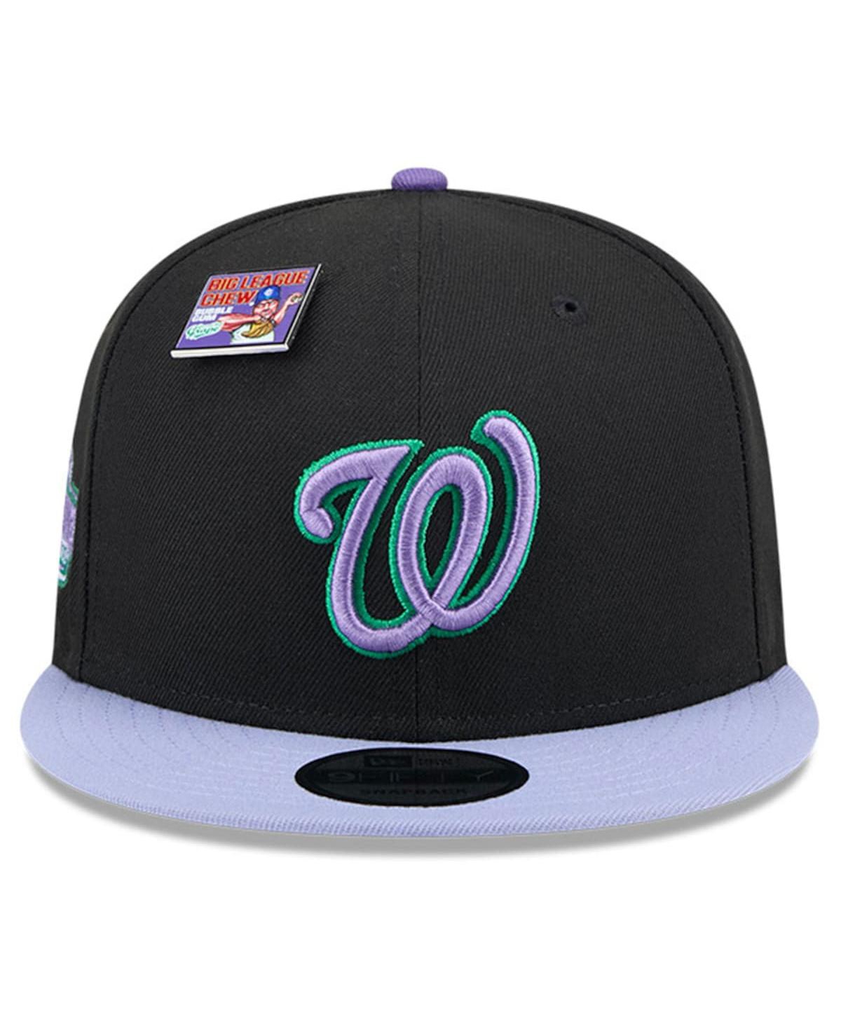 New Era Men'sPurple Washington Nationals Grape Big League Chew Flavor Pack 9FIFTY Snapback Hat - Black, Purple