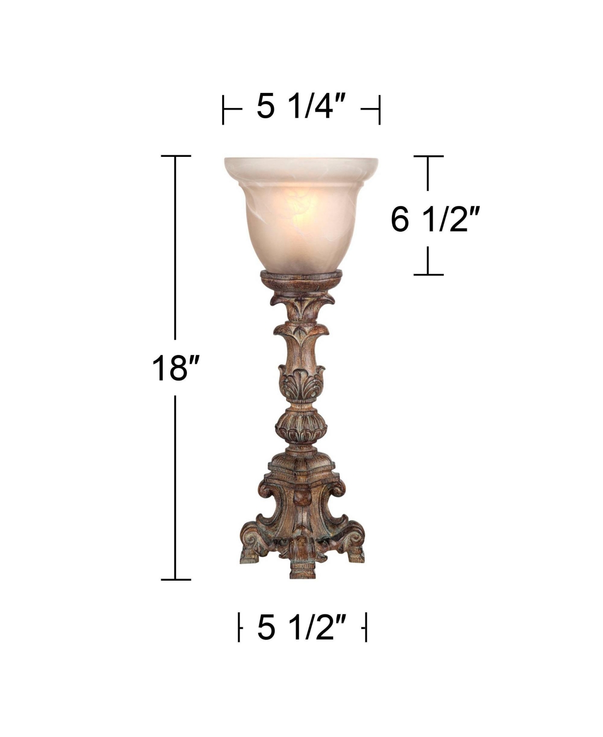 Regency Hill Traditional Uplight Accent Table Lamp High Antiqued Beige Wash French Candlestick Alabaster Glass Shade Decor for Living Room Bedroom
