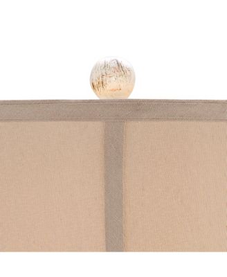 Isabella Cottage Accent Table Lamp Rustic 27" Tall Ivory Ceramic Milk Jar Crackle Beige Bell Shade for Bedroom Living Room Bedside Office