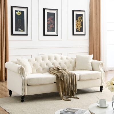 Streamdale 3-seater + 3-seater Combination sofa.Beige Velvet W834S00065