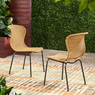 Streamdale Sleek Outdoor Wicker Dining Chair Set for a Touch of Style and Comfort