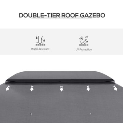 Spacious Outdoor Gazebo with Mesh Netting for Group Activities and Protection