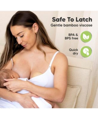 14pk Organic Nursing Pads, Reusable Nipple Pads for Breastfeeding, Washable Breast Pads + Wash Bag