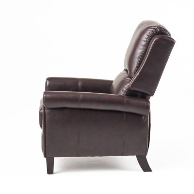 Memphis PU Leather Club Chair, Espresso Finish