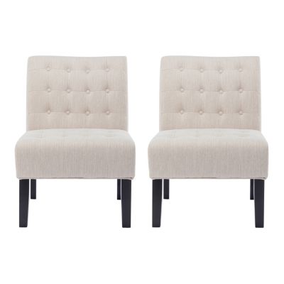 Classic Accent Chair Set with Button-Tufted Design
