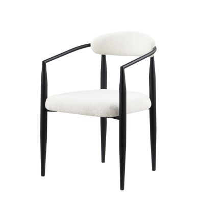  Upholstered Modern Dining Chairs with Toothpick Gold Frame (Set of 2)