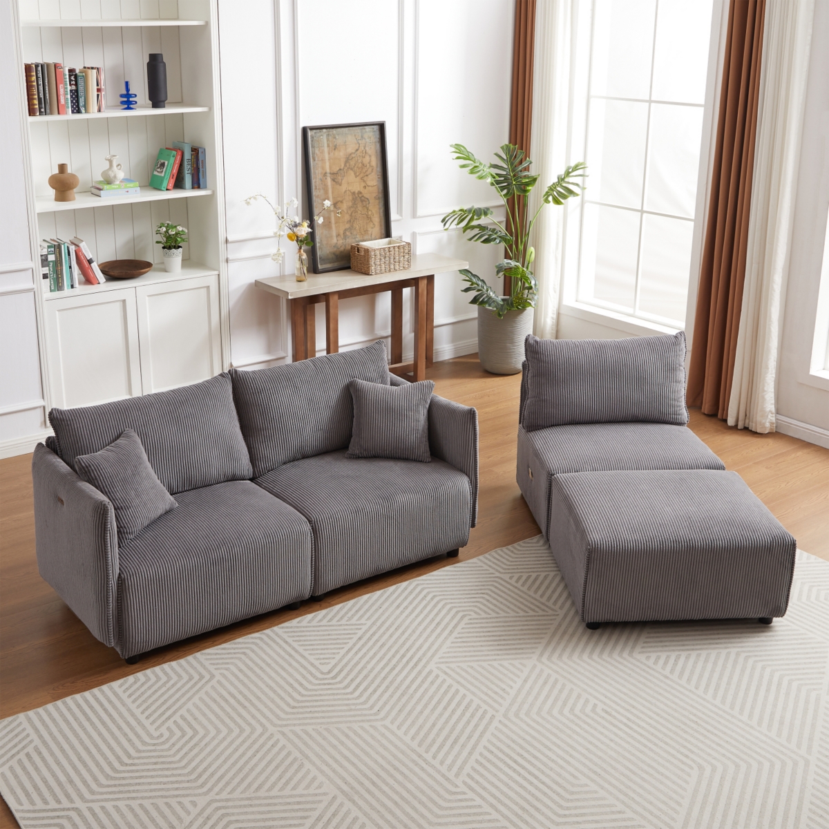 Versatile Comfort Modern & Customizable Modular Corduroy Sofa