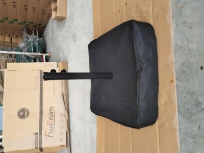 15ft Double-Sided Market Umbrella with Crank Lift for Ample Shade