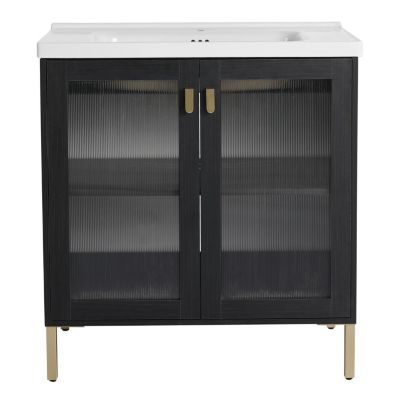 32" Freestanding Bathroom Vanity with Ceramic Sink