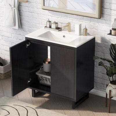 Premium Solid Wood Bathroom Vanity (30")