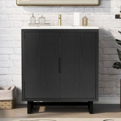 Premium Solid Wood Bathroom Vanity (30")