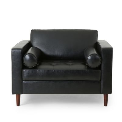 Streamdale Sophisticated Faux Leather Chair with Relaxing Comfort