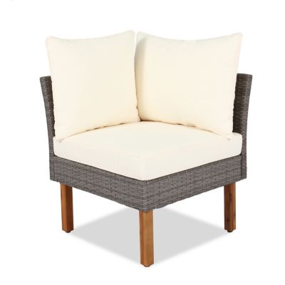 Streamdale 9-Piece Patio Furniture Set with PE Wicker and Acacia Wood