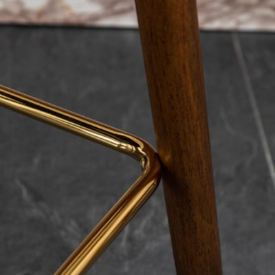 Streamdale Mid-Century Counter Stool with Wingback and Nails