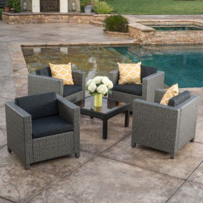 Streamdale Cozy Wicker Club Chairs with Durable Cushions