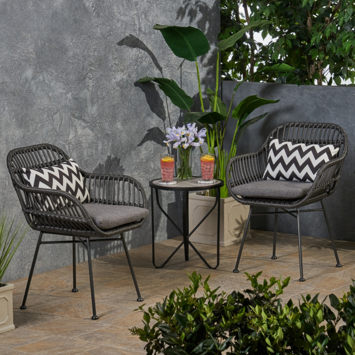 Streamdale Furniture Modern Rattan Chairs for Outdoor Living with Comfortable Cushions