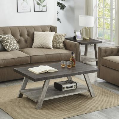 3-Piece Weathered Coffee Table Set