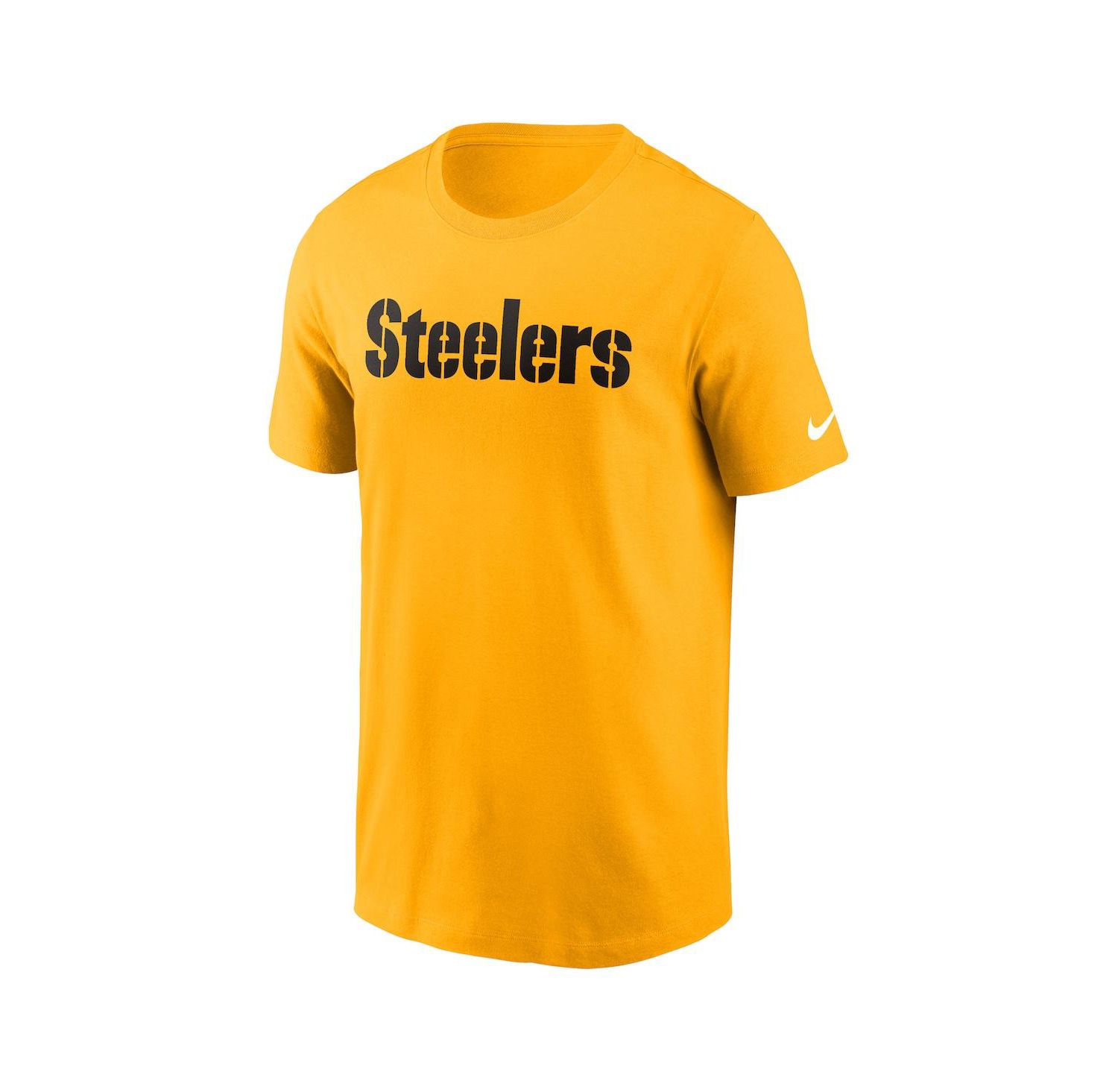 Men's Gold Pittsburgh Steelers Primetime Wordmark Essential T-Shirt