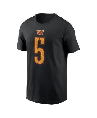 Men's Jayden Daniels Black Washington Commanders 2024 NFL Draft Player Name Number T-Shirt