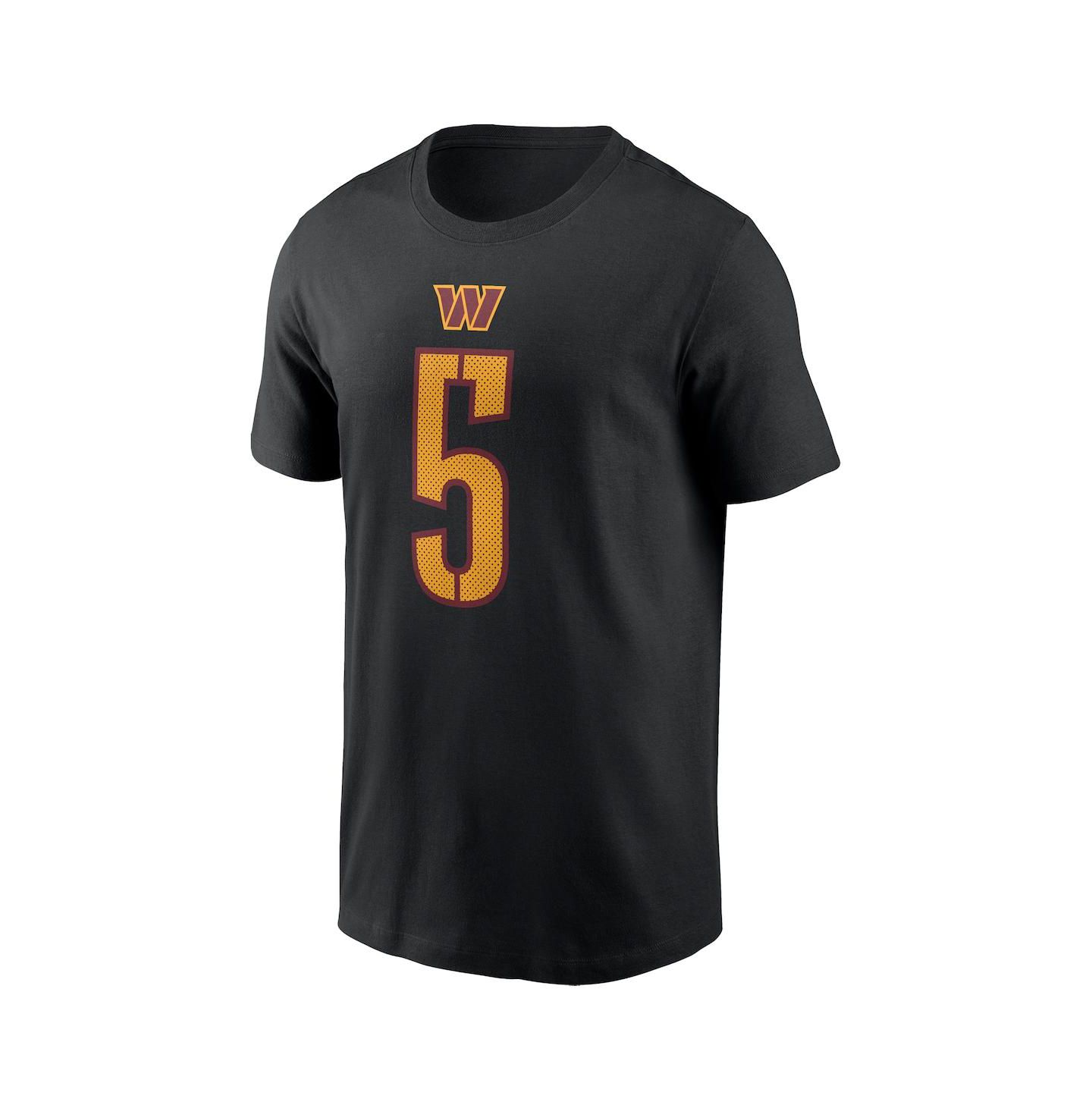 Мужская футболка Nike Jayden Daniels Black Washington Commanders 2024 NFL Draft Player Name & Number — фото 3