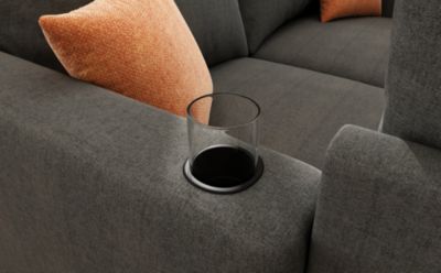 Streamdale 6-Piece Chenille & Wood Sectional Sofa – Modular Design, Storage Seats, Ottoman Options, U-Shaped Sleeper Sofa