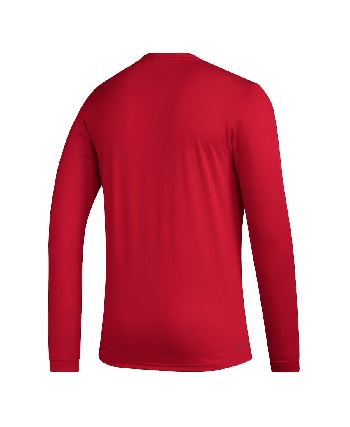Adidas Men'sChicago Fire 2023 Club Dna Long Sleeve Aeroready T-Shirt - Red