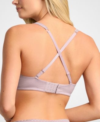 Women's Everyday Wireless Organic Cotton Lace Plunge Bra