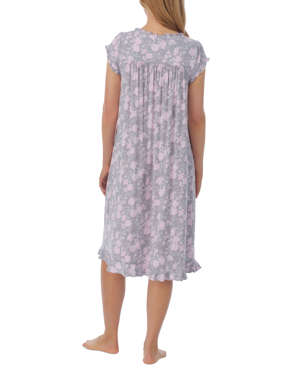 Eileen West Women's Floral Lace-Trim Waltz Nightgown