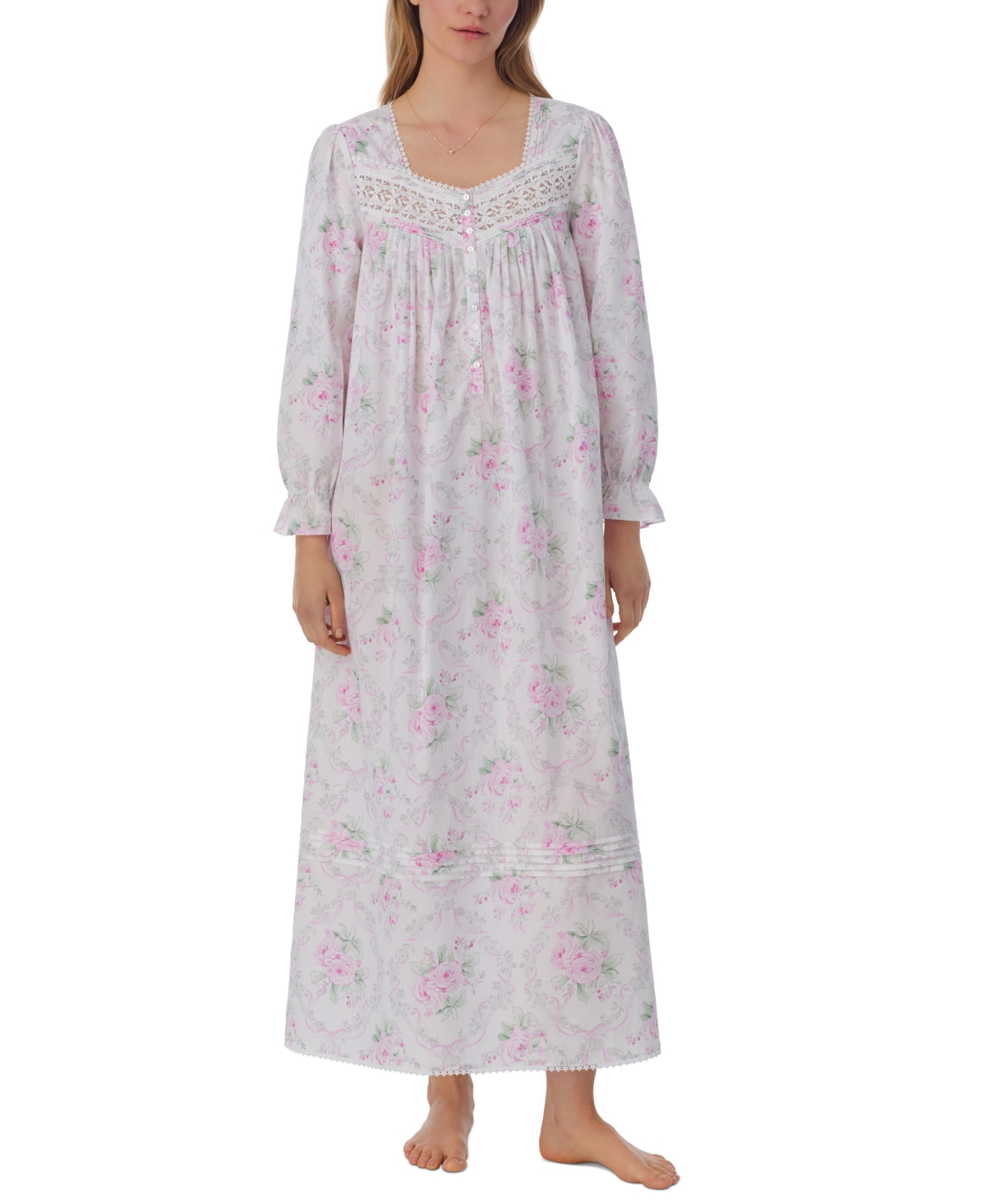 Women's Cotton Floral Ballet Nightgown - Floral Print