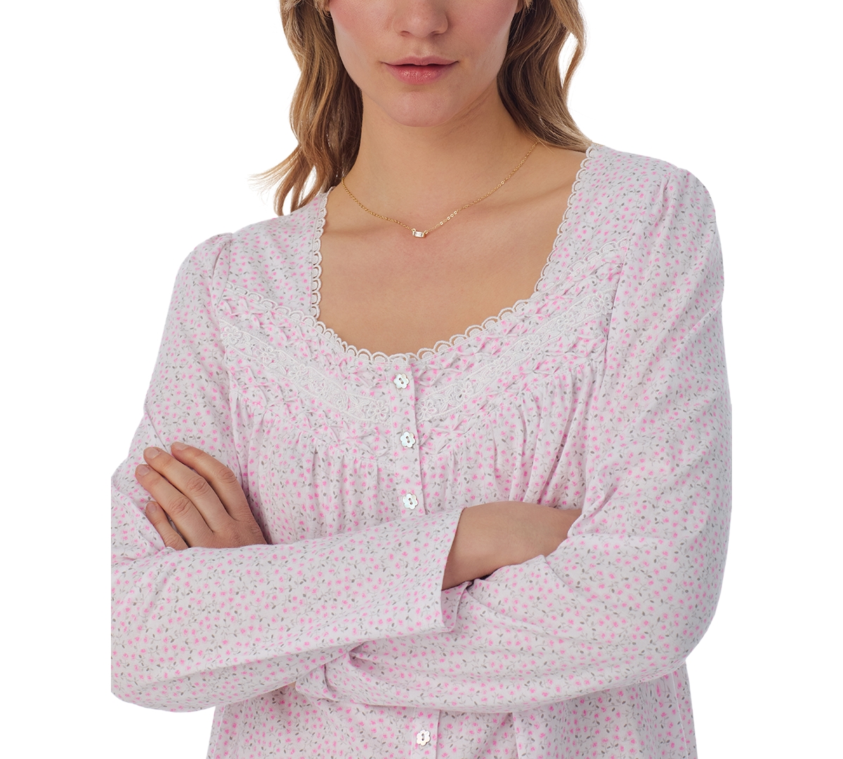 Eileen West Women's Cotton Ditsy Floral Nightgown