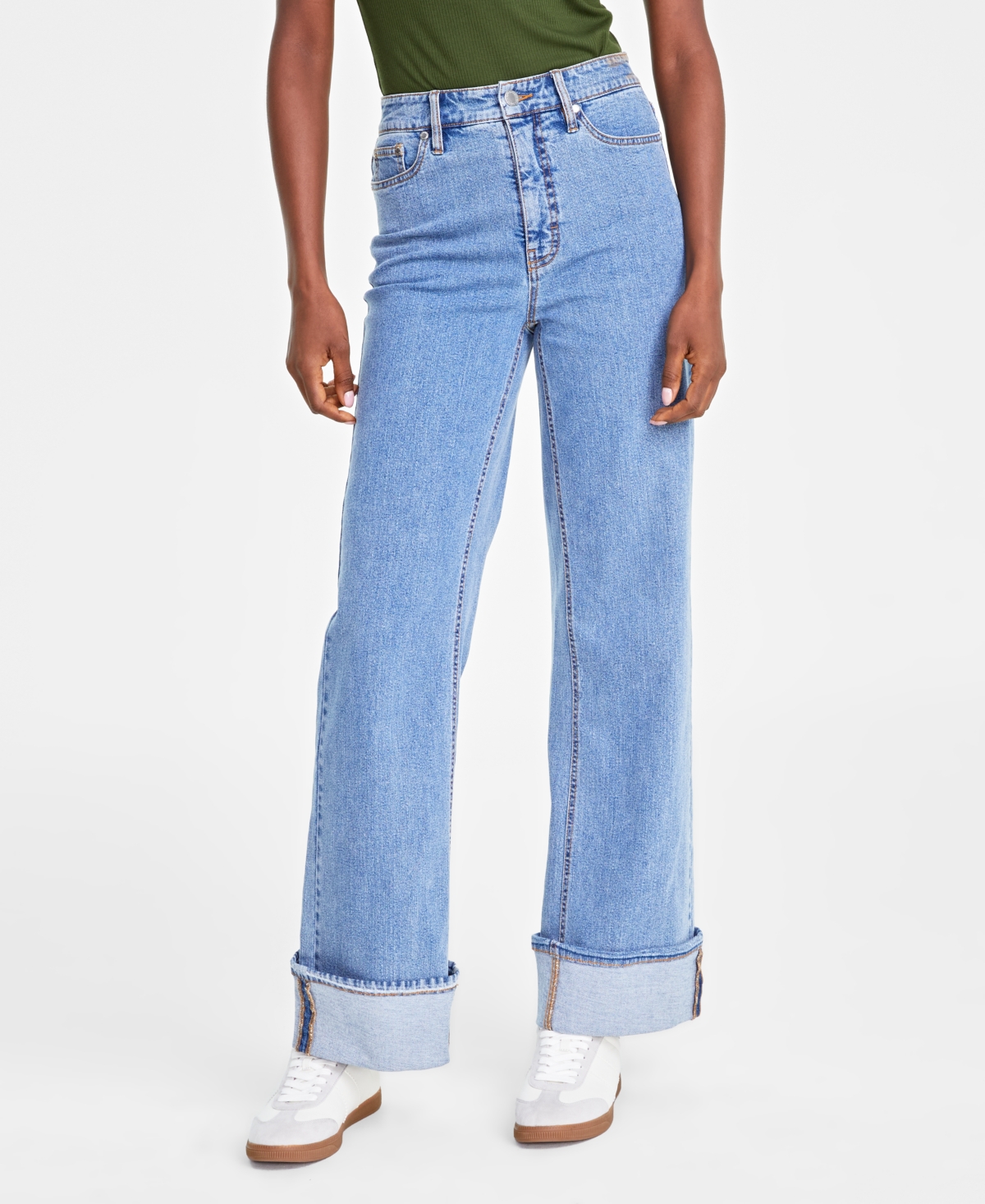 On 34th Women's Wide-Cuff Wide-Leg Jeans, Created for Macy's - Vintage