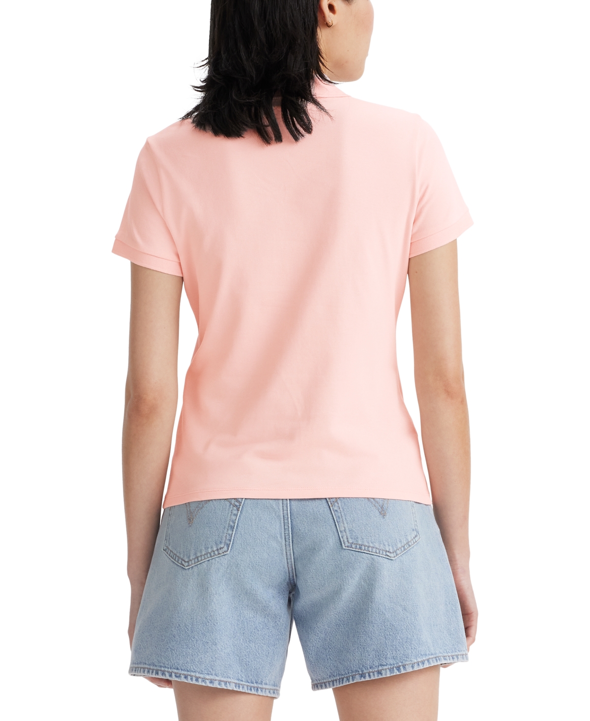 Levi's Women's Crown-Logo Shirt-Sleeve Polo Shirt