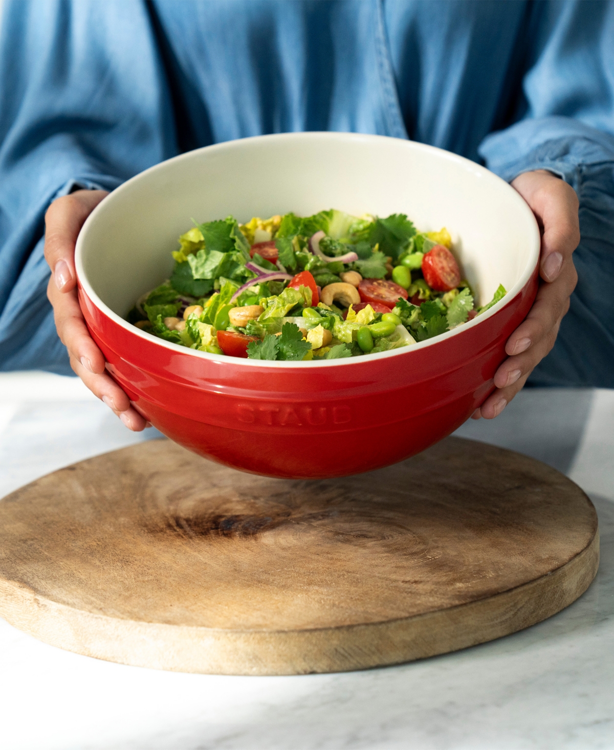 Shop Staub Nested Mixing Bowls, Set Of 2 In Cherry