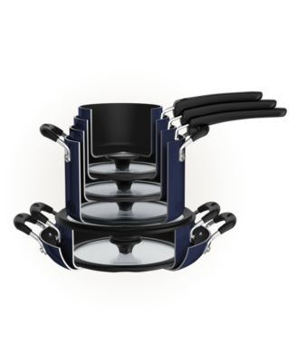 Porcelain Enamel Heavy Gauge Aluminum Non Stick 11 Piece Cookware Set