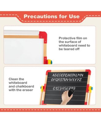 3-in-1 Wooden Art Easel for Kids Double Sided Easel