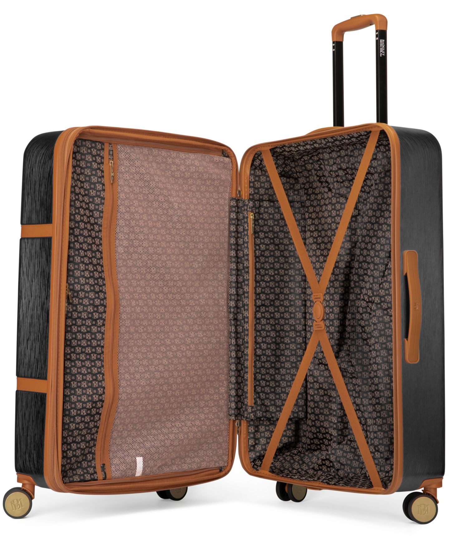 Чемоданы Badgley Mischka Grace Expandable Retro Luggage, Set of 3, цвет: Чёрный — фото 2