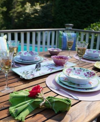 Hummingbirds Melamine Salad Plates, Set of 6