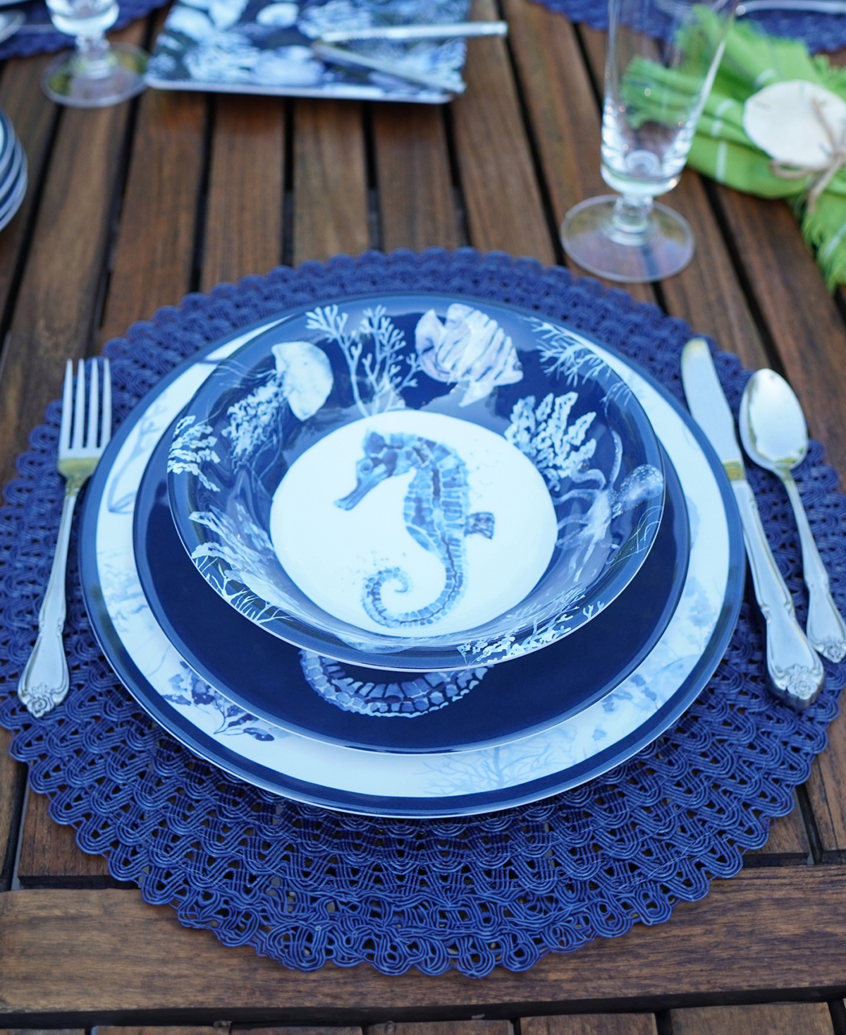 Certified International Sea Life Set Of 6 Salad Plate 9", Service For 6 In Miscellaneous