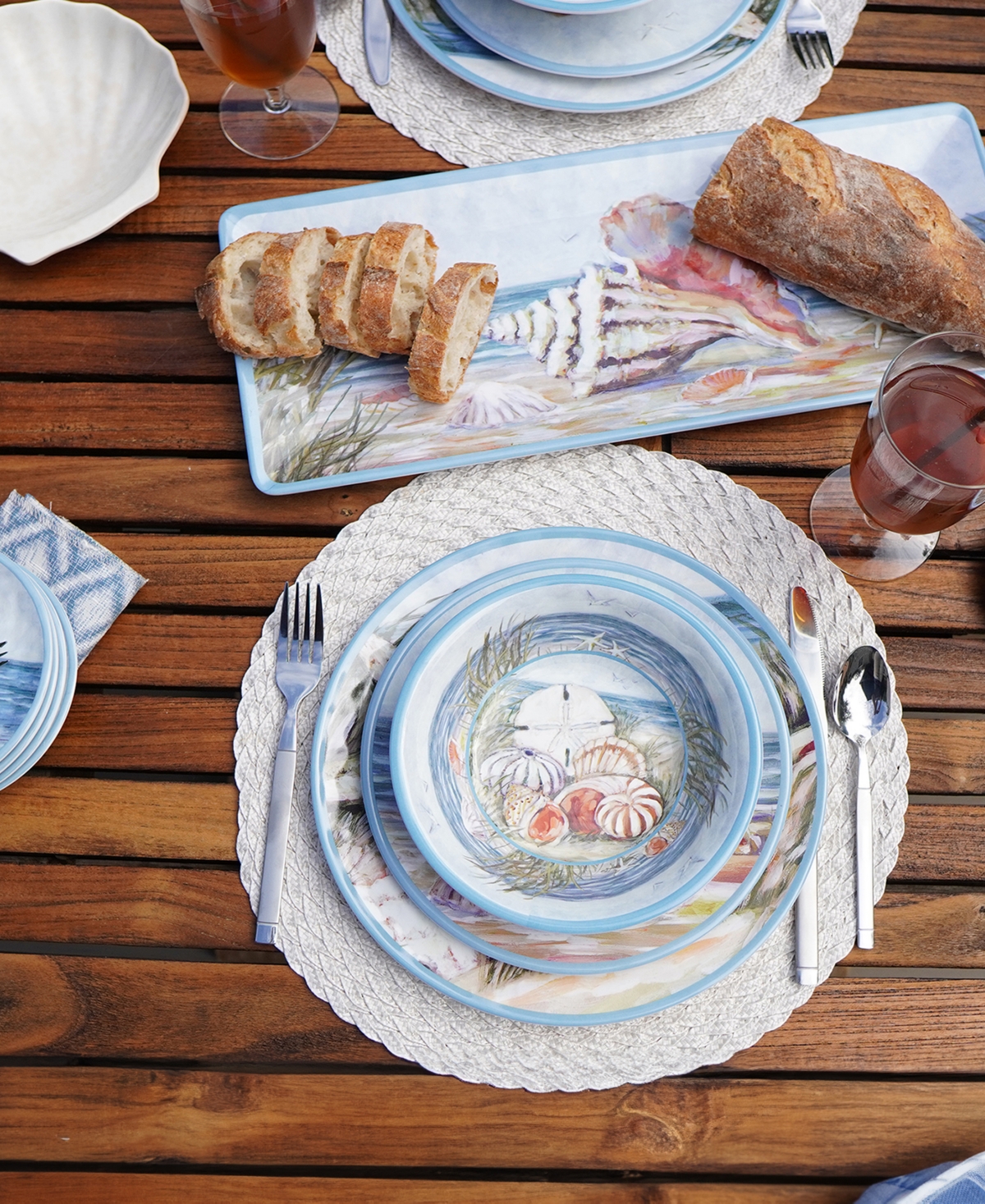 Certified International Seacoast Melamine Set Of 6 All Purpose Bowl In Miscellaneous