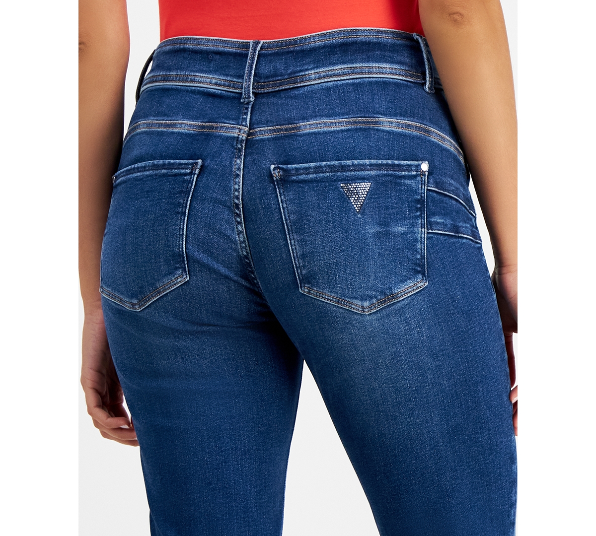 Guess Women's Shape Up Straight Power High-Rise Jeans