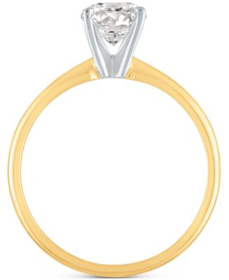 GIA Certified Diamond Engagement Ring (1 ct. t.w.) in 14k White Gold or 14k Gold & 14k White Gold