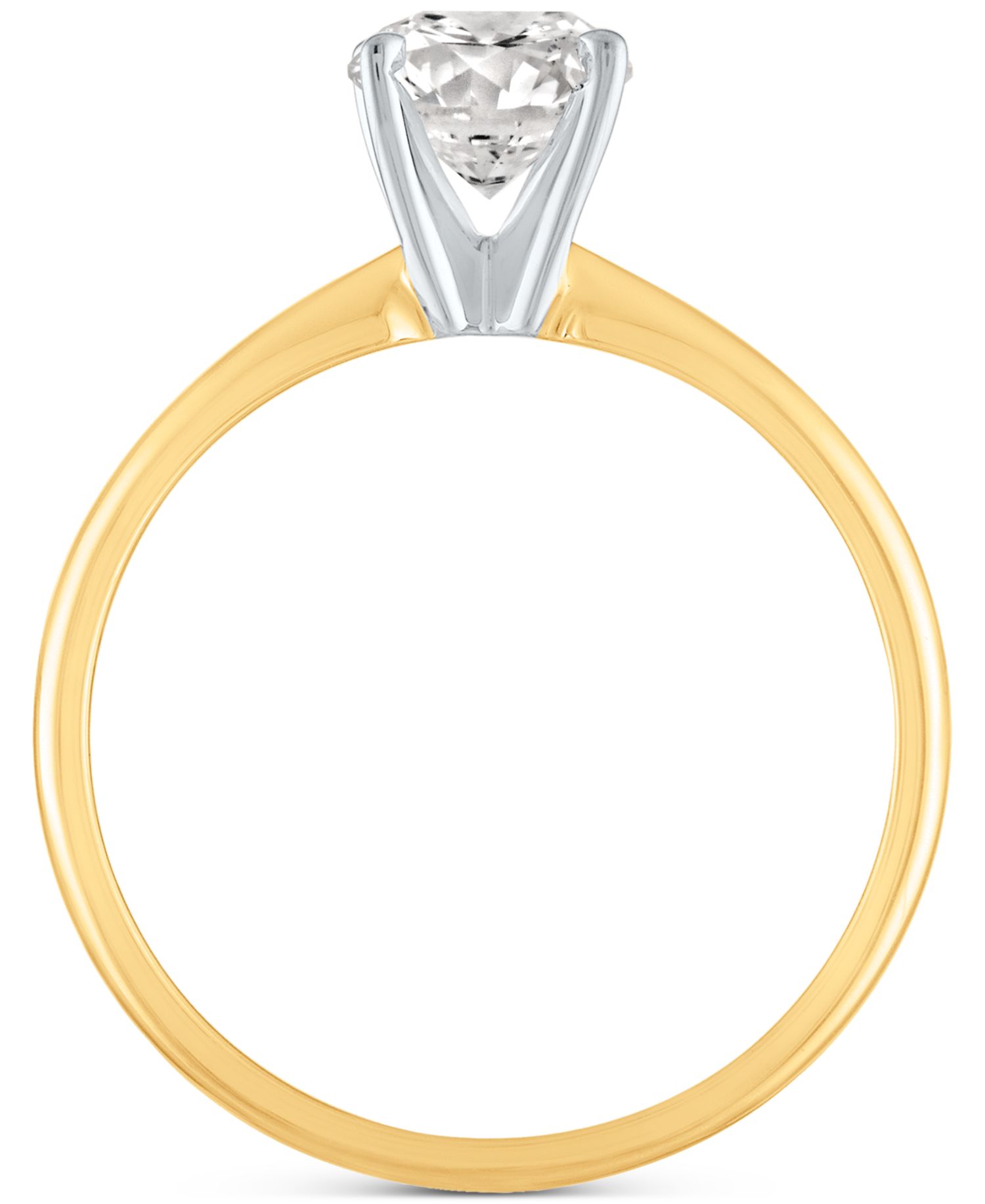 GIA Certified Diamond Engagement Ring (1 ct. t.w.) in 14k White Gold or 14k Gold & 14k White Gold