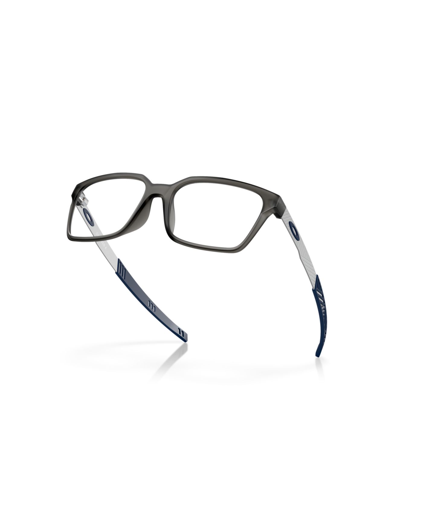 Мужские очки Celine Oakley Man Rectangle Plastic OX8180F Dehaven (Low Bridge Fit) Eyeglasses, цвет: Атласный серый дымчатый — фото 6